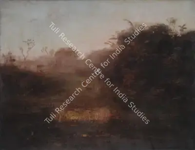 Hemendranath Mazumdar (Artist), Dawn Bangladesh Landscape, Painting