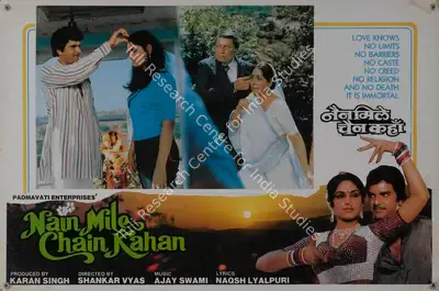 Karan Singh (Producer), Nain Mile Chain Kahan, 1985, Lobby Card
