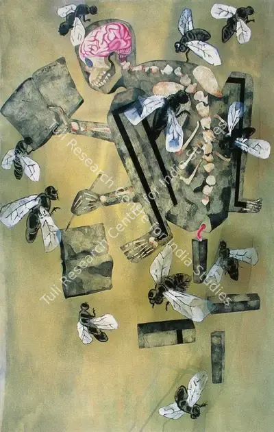 Atul Dodiya (Artist), Scribe, 2001, Painting