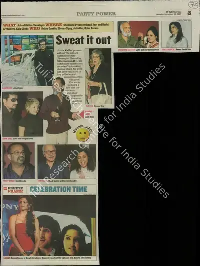 Sweat it Out, 2007, Newspaper Clipping