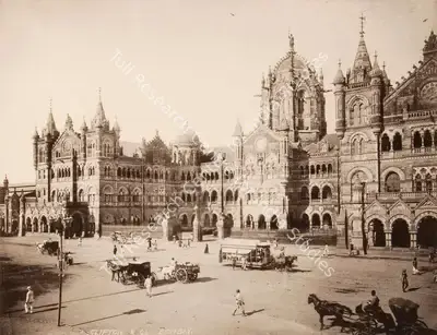 Studio Clifton & Co. (Photographic Studio), Victoria Terminus Bombay, 1900, Antiquarian Photograph
