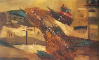 Ramkumar (Artist). Untitled. Oil on canvas, 1975 | Painting | FineArts | 00372243
