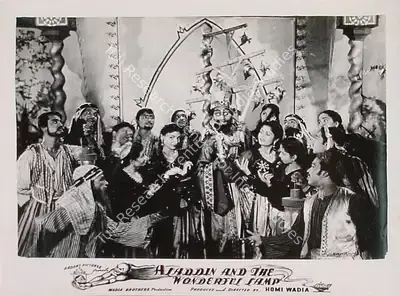 Anant Wadadeker (Cinematographer), Aladdin Aur Jaadui Chiraag, 1952, Lobby Card