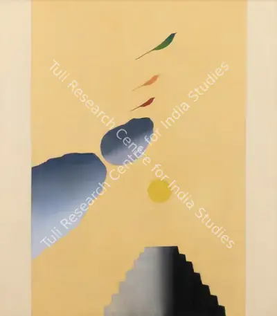Swaminathan, J. (Artist). Bird, Tree+ Mountain series, circa 1978 | Painting, Sa.Mum/02.04.25, 2025 · Saffronart