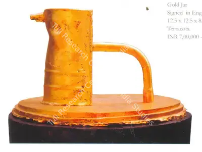 Ganesh Haloi (Artist), Gold Jar, 1990, Sculpture