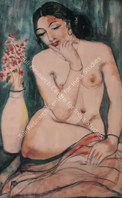 K.H. Ara (Artist), Nude, 1961, Painting