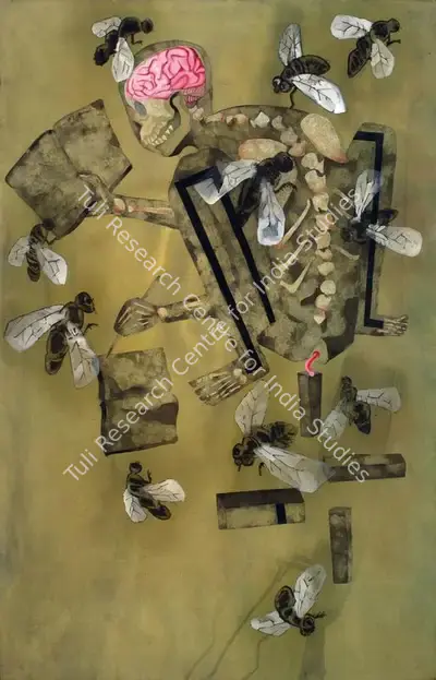 Atul Dodiya (Artist), The Scribe, 2001, Painting
