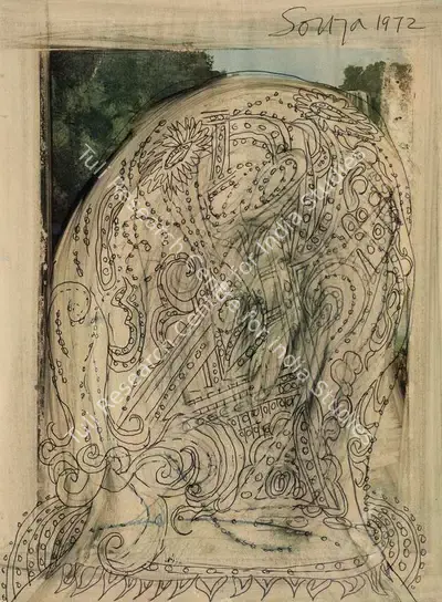 F.N. Souza (Artist), Untitled, 1972, Painting
