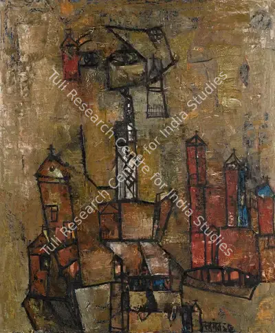 Mohan Samant (Artist), Holy City, 1946, Painting