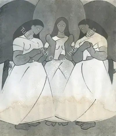 Pran Pal (Artist), Madonna and Child, Painting