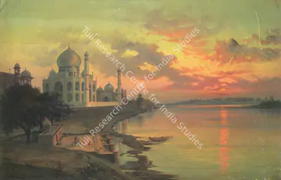 S.G. Thakur Singh (Artist), The Taj Mahal at Dusk, 1958, Painting