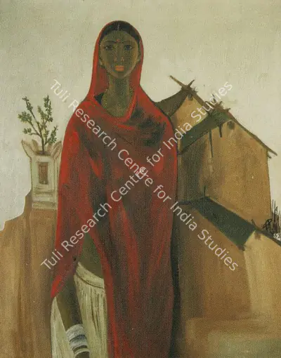 B. Prabha (Artist), The Fish Seller, 1985, Painting