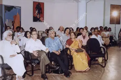 Unknown (Photographer), Audience view at Neville Tuli's Lecture at NGMA, Mumbai 1997 at the launch of his book Flamed-Mosaic., 1997, Contemporary Photograph