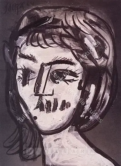 Tasadduq Sohail (Artist), A Hawking Party, Painting