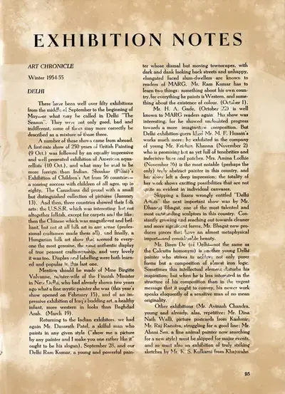Charles Fabri (Essayist), Exhibition Notes, 1955, Essay