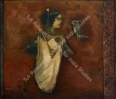 Ganesh Pyne (Artist), The Conversation, 1968, Painting