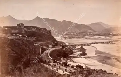 John Burke (Photographer), Bridge of Boats at Attock, 1878, Antiquarian Photograph