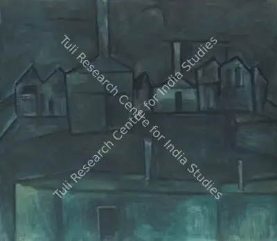 S.H. Raza (Artist), Untitled, 1954, Painting