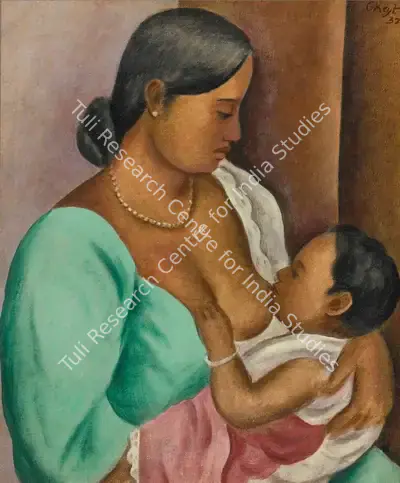 George Keyt (Artist), Untitled (Mother and Child), 1932, Painting