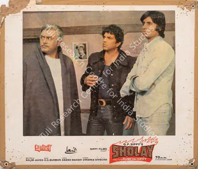 Dwarka Divecha (Cinematographer), Sholay, 1975, Photographic Still Mounted on Lobby Card