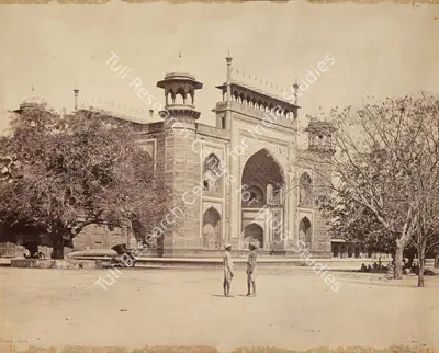 Samuel Bourne (Photographer), Gate to Taj Mahal, Agra, 1865, Antiquarian Photograph