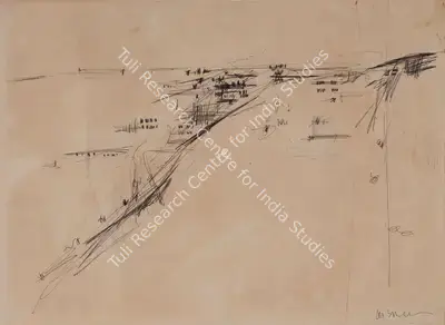 Nasreen Mohamedi (Artist), Untitled (Bombay Landscape), 1961, Drawing