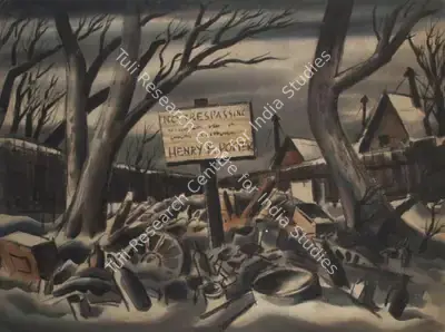 Frank Capra (Producer), It's A Wonderful Life, 1946, Set Design Painting