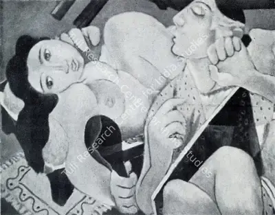 Justin P. Daraniyagala (Artist), Artist and Model, Painting