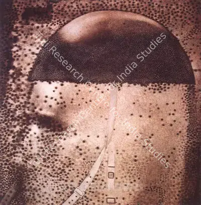 Rameshwar Broota (Artist), Helmet, 2000, Painting
