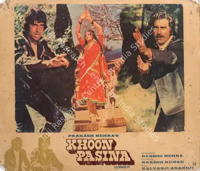 Babboo Mehra (Producer), Khoon Pasina, 1977, Photographic Still Mounted on Lobby Card
