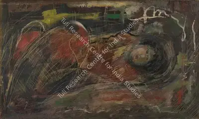 Mookherjea, Sailoz (Artist). Untitled (Dreaming Girl), n.d. | Painting, Sa.Onl/18.12.24, 2024 · Saffronart