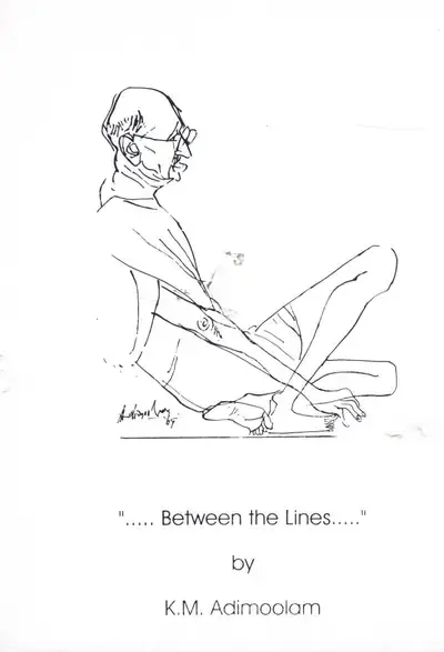 K.M. Adimoolam (Artist), ….Between the Lines…., 1997, Solo Exhibition Invitation