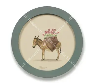 Dushyant Patel (Artist), Untitled (Donkey with flowers), 2019, Painting