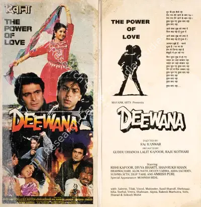 Guddu Dhanoa (Producer), Deewana, 1992, Song-Synopsis Booklet