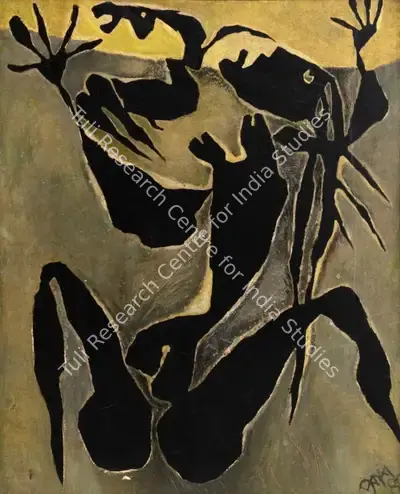 Prokash Karmakar (Artist), Untitled (Torture), 1980, Painting