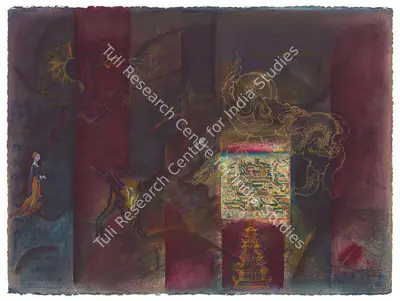 G.M. Sheikh (Artist), Passage to China via Uccello and Siyeh Qalem, 2007, Painting