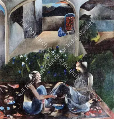 Khakhar, Bhupen P. (Artist). Seva. Oil on Canvas, 1987 | Bhupen Khakhar , 1998 | Painting | FineArts | 00149750