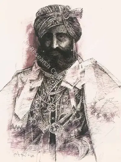 K.M. Adimoolam (Artist), King Series, 2003, Drawing