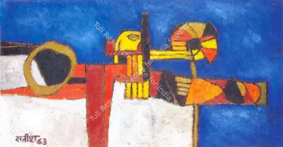 Satish Gujral (Artist), Space Ship, 1963, Painting