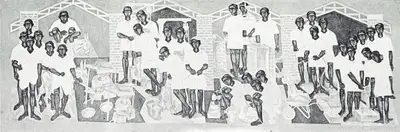Subramanyan, K.G. (Artist). Industry. Wax Emulsion on Board, 1955 | K. G. Subramanyan, 1987 | Relief Work | FineArts | 00566386