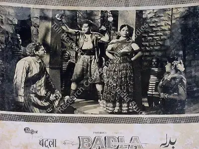 P. Pullayya (Director), Badla, 1962, Lobby Card