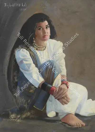 Eqbal Mehdi (Artist), Untitled (Woman), 1990, Painting