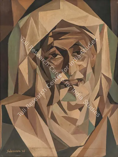 Jehangir Sabavala (Artist), Old Man Portrait, 2006, Painting