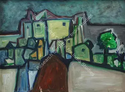 S.K. Bakre (Artist), Landscape, 1962, Painting