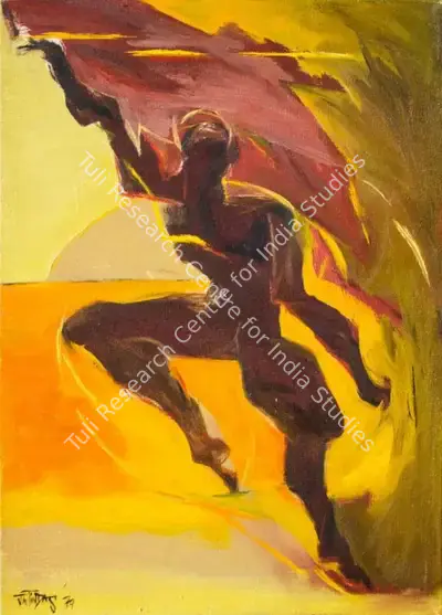 Das, Jatin (Artist). Figure, 1979 | Painting, Ro.Lon/29.06.15, 2015 · Roseberys