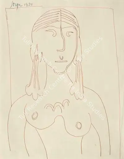 F.N. Souza (Artist), Untitled, 1950, Drawing