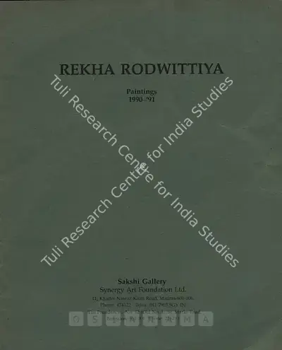 Rekha Rodwittiya (Artist), Rekha Rodwittiya, 1991, Solo Exhibition Catalogue