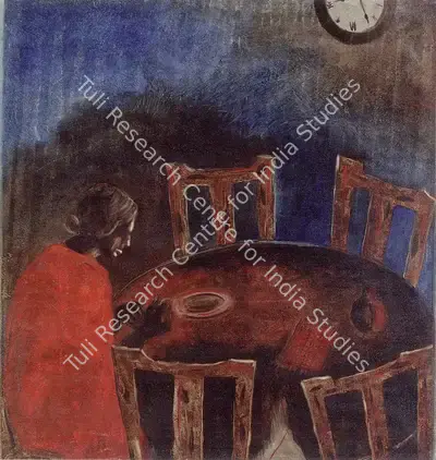 Yusuf Arakkal (Artist), The Dining Room, 1991, Painting