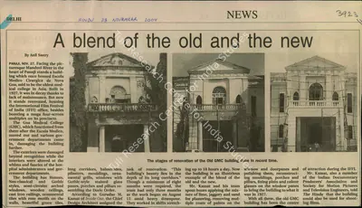 Anil Sastry (Reporter), A Blend of The Old And The New, 2004, Newspaper Clipping