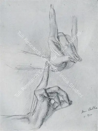 Homi J. Bhabha (Artist), Mudra, 1950, Sketch